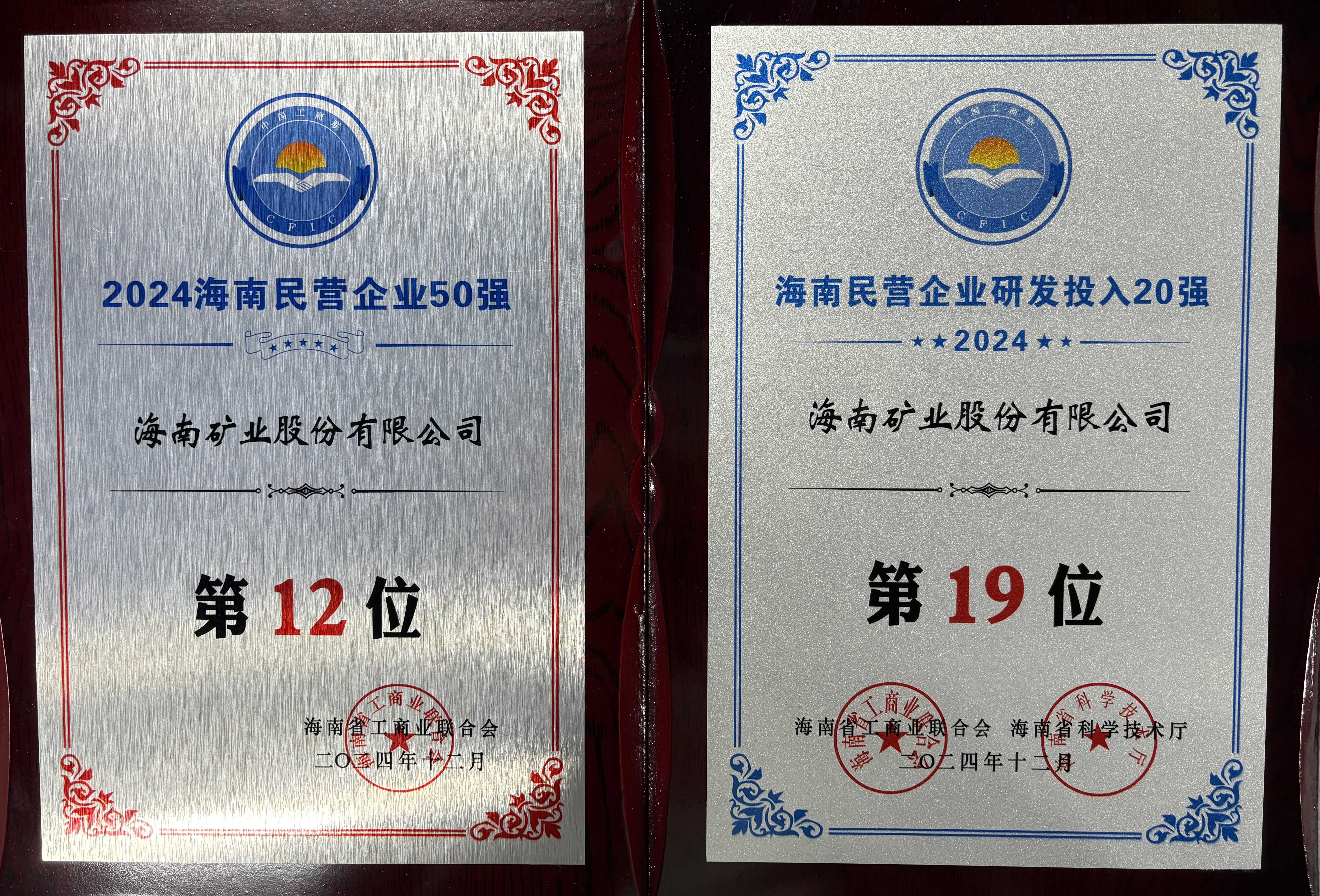 “2024海南民营企业50强”榜单发布 leyu.乐鱼(集团)数码股份有限公司官网
位列第12位